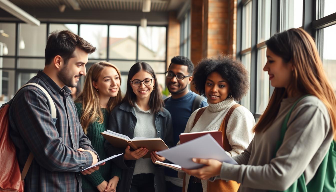 Student using learning strategies while studying